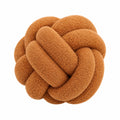 Cuscino decorativo a nodo 30 cm in tessuto bouclé marrone stile moderno