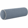 Cuscino a rullo 15 x 50 cm in tessuto blu per supporto decorativo
