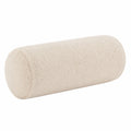 Cuscino cilindrico 20 x 50 cm in tessuto bouclé avorio - supporto decorativo