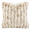 Cuscino decorativo quadrato 45 cm effetto pelliccia avorio stile moderno